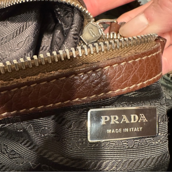 Prada Brown Vitello Daino Shoulder Bag - Picture 10 of 11